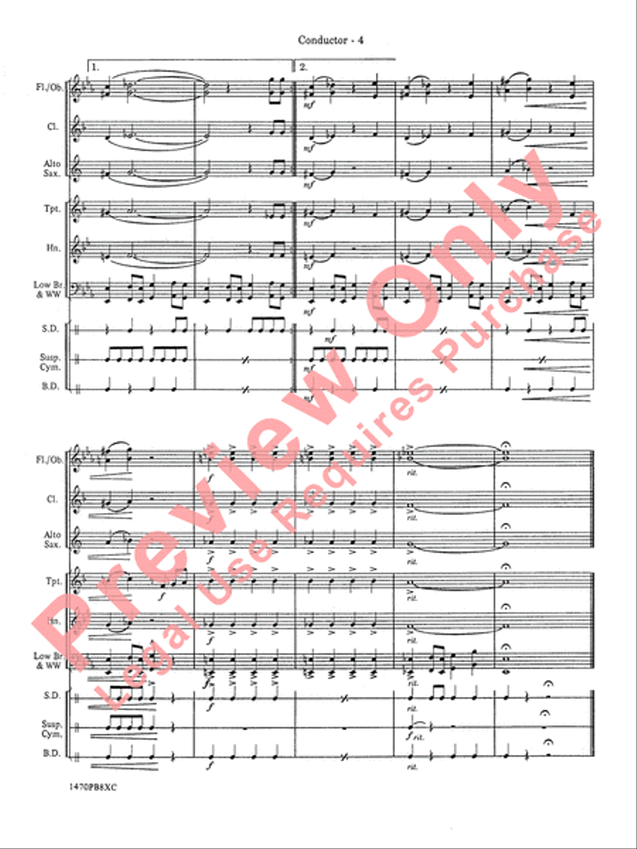 Peter Gunn Concert Band scores gallery preview page 7