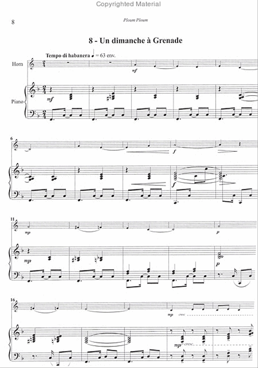 Ploum ploum, pour cor Ploum ploum, pour cor Horn scores gallery preview page 2