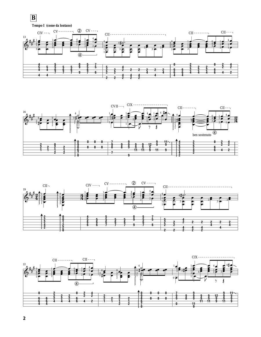 Pavane Pour Une Infante Defunte (Pavane For A Dead Princess) Acoustic Guitar scores gallery preview page 2