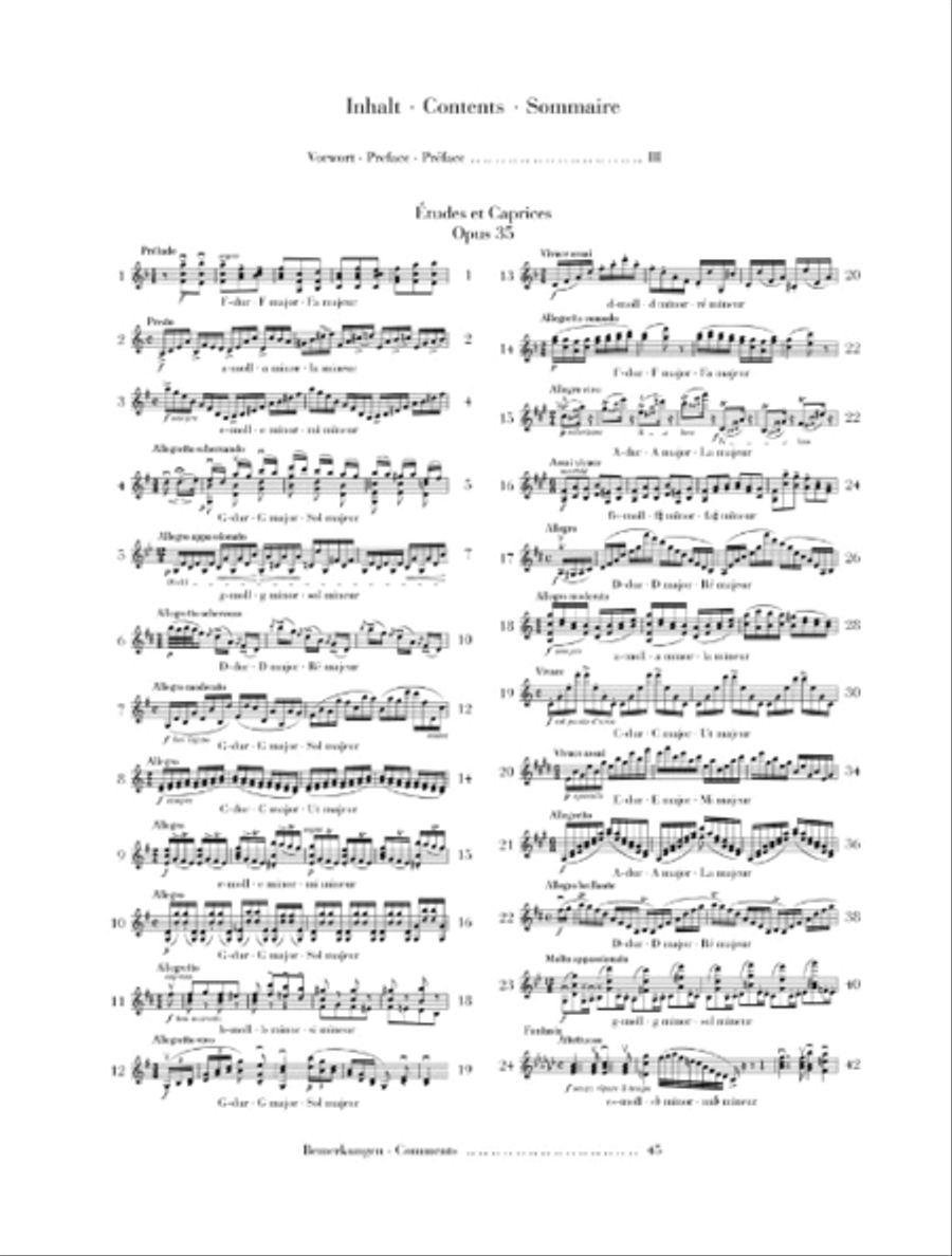 Etudes and Caprices for Violin Solo Op. 35 Violin Solo scores gallery preview page 2