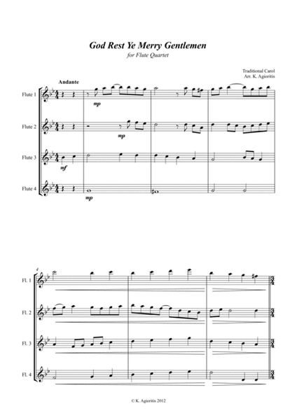 Jazz Carols Collection for Flute Quartet - Set Seven image number null