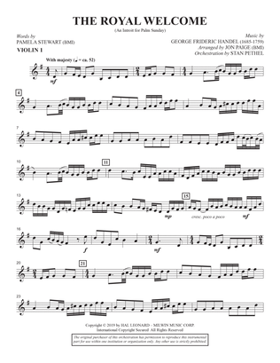 The Royal Welcome (An Introit For Palm Sunday) (arr. John Paige) - Violin 1