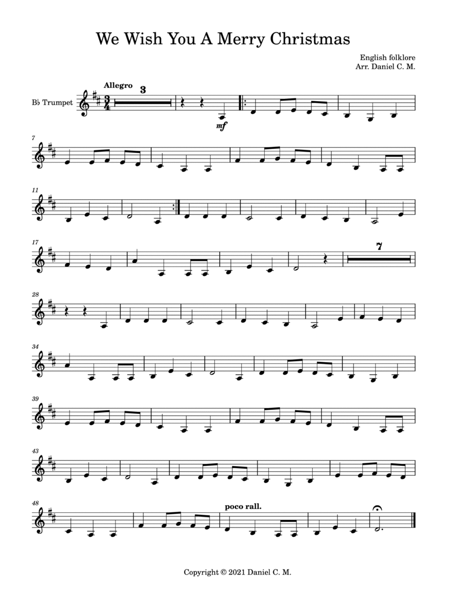 We wish you a merry christmas trumpet hotsell