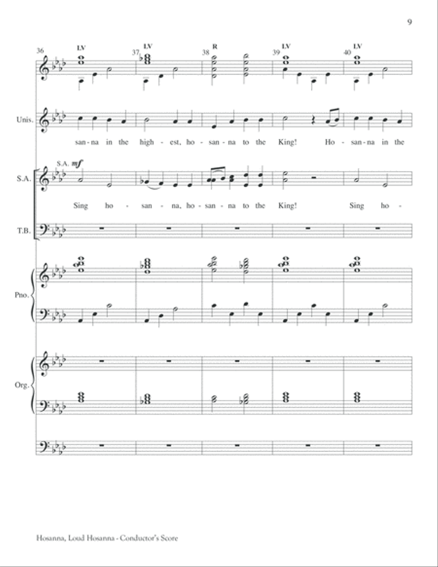 Hosanna, Loud Hosanna Hosanna, Loud Hosanna 4-Part scores gallery preview page 10