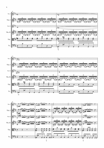 GLORIA - Vivaldi RV 589, arranged for string quartet image number null