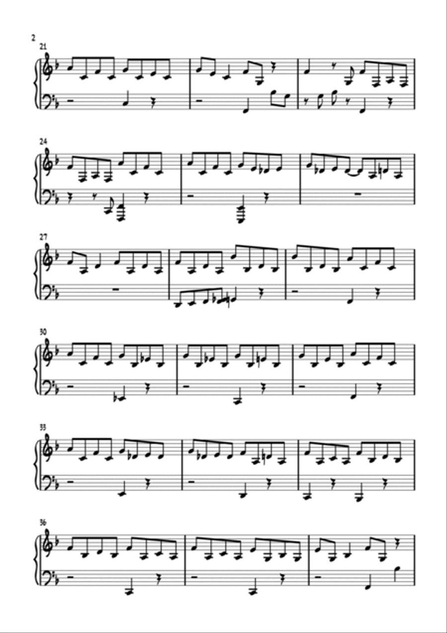 Butterfly Piano Solo scores gallery preview page 2
