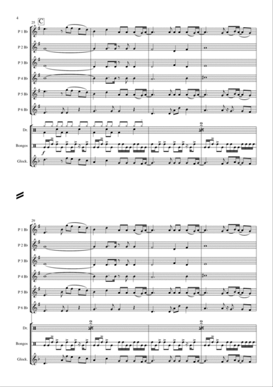 Don't Worry Concert Band scores gallery preview page 4