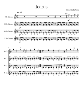 Icarus (For Bb Clarinet Ensemble)