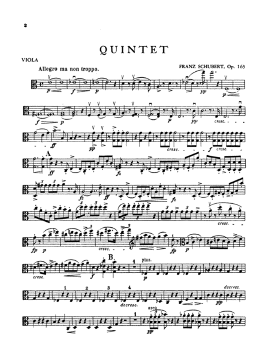 String Quintet in C Major, Op. 163 String Quintet scores gallery preview page 3