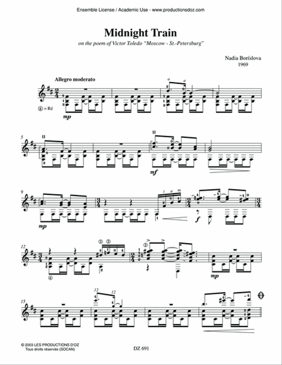 Midnight Train Midnight Train Classical Guitar scores gallery preview page 3
