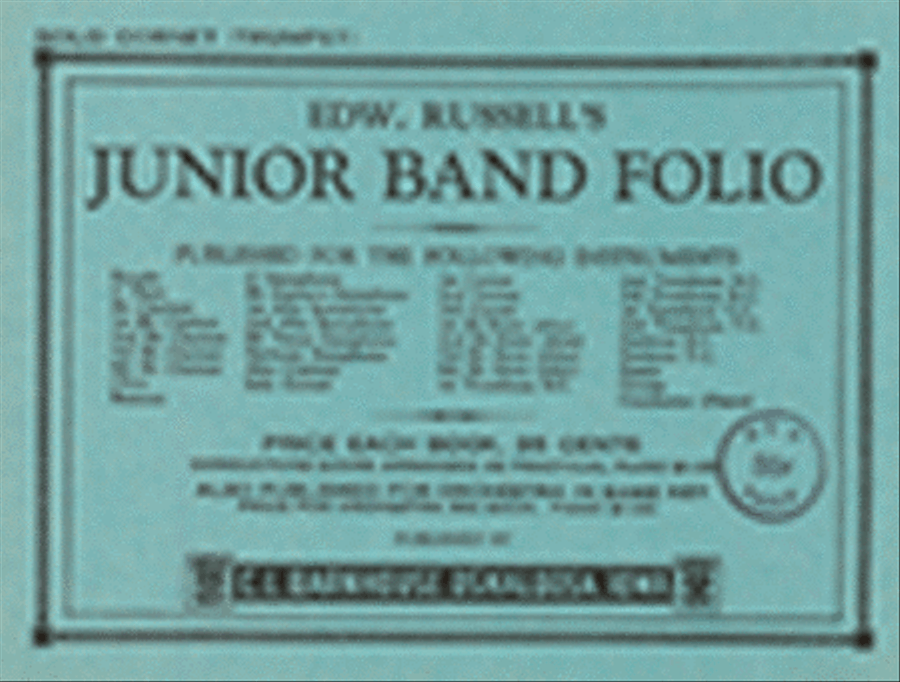 Junior Band Folio Junior Band Folio Baritone Horn BC scores gallery preview page 1