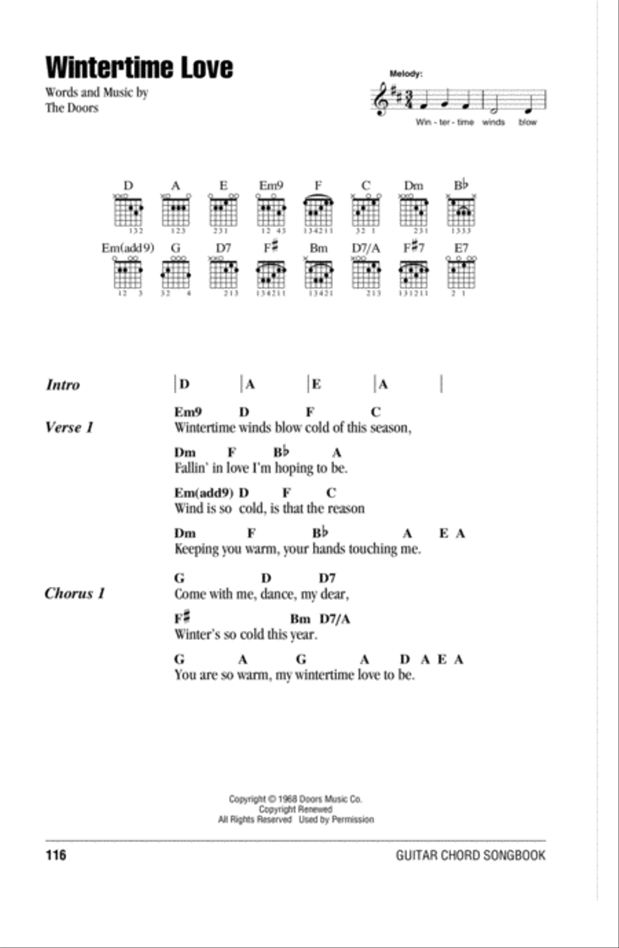 Wintertime Love Acoustic Guitar scores gallery preview page 1
