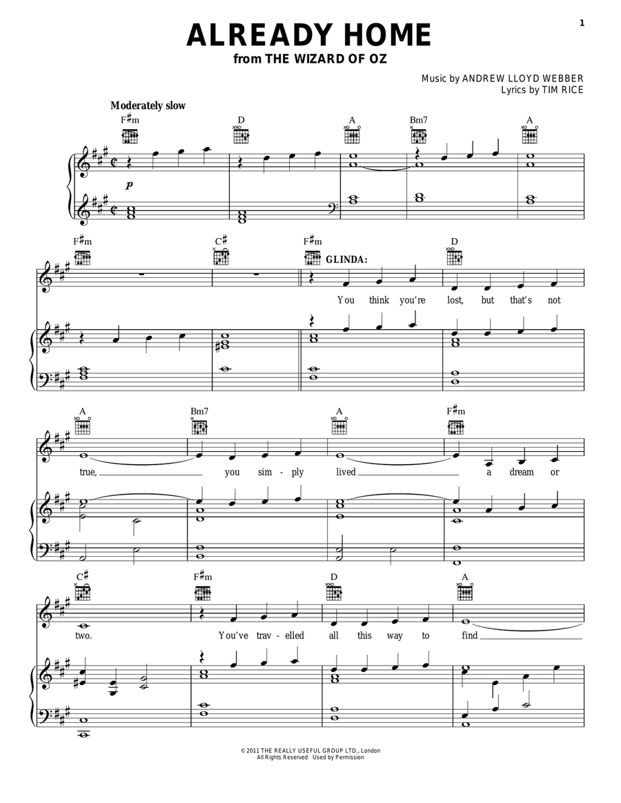 Already Home Already Home Piano, Vocal, Guitar scores gallery preview page 1