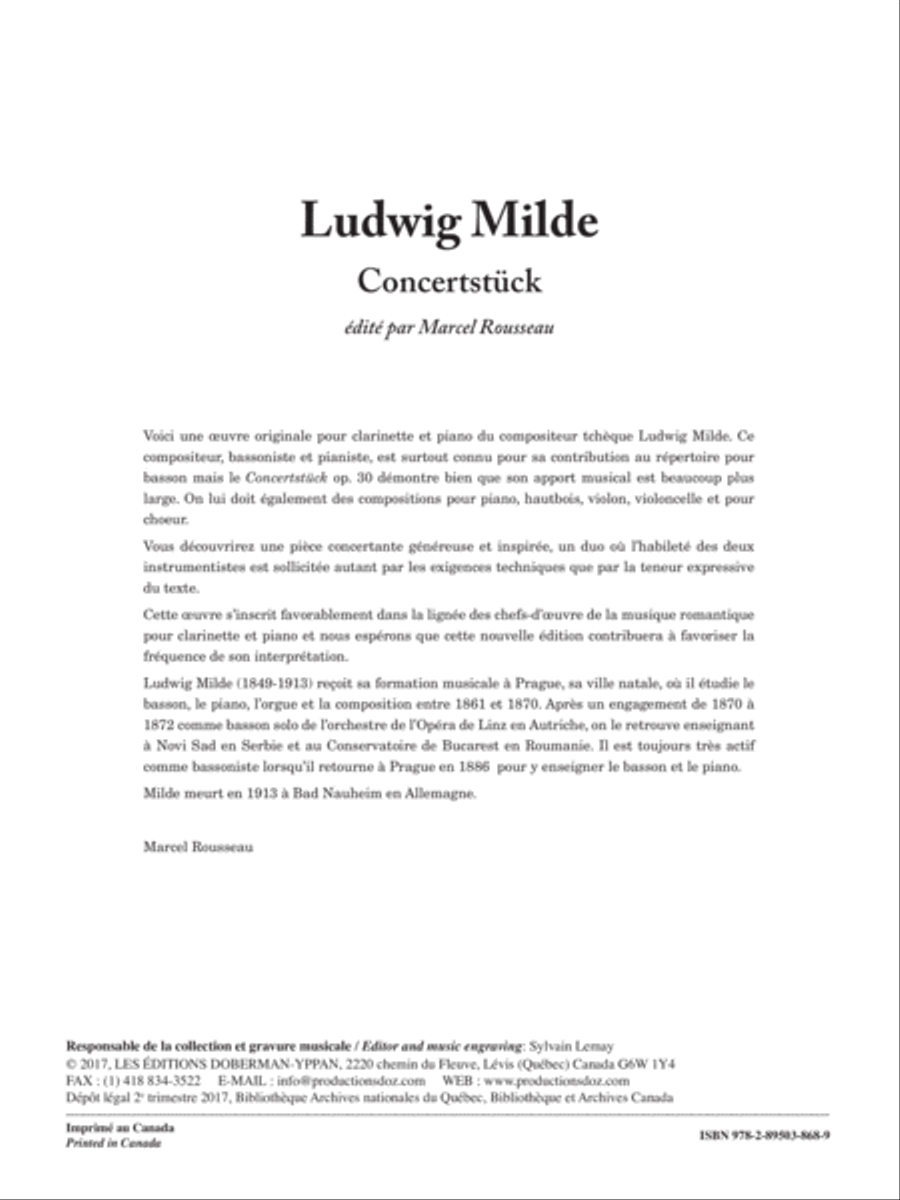 Concertstück Concertstück Clarinet Solo scores gallery preview page 1