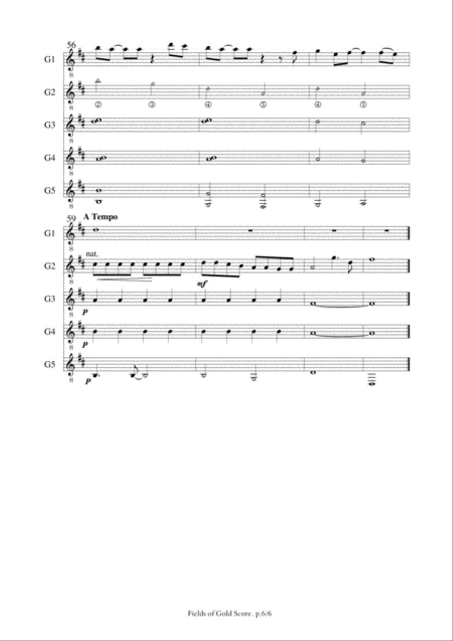 Fields Of Gold Small Ensemble scores gallery preview page 6