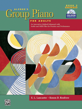Book cover for Alfred's Group Piano for Adults Student Book, Book 2