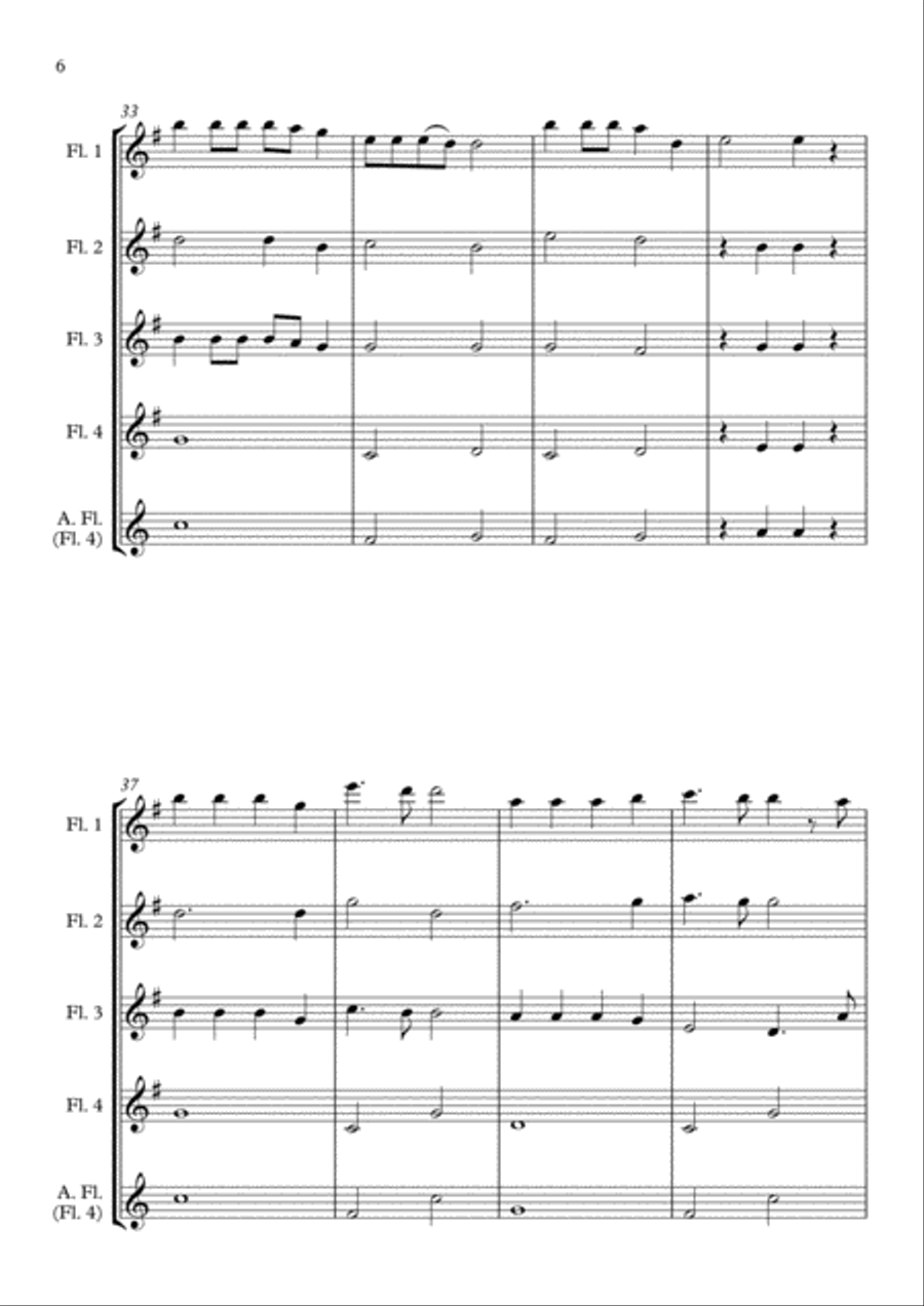 Nancy Mulligan Flute Quartet scores gallery preview page 6