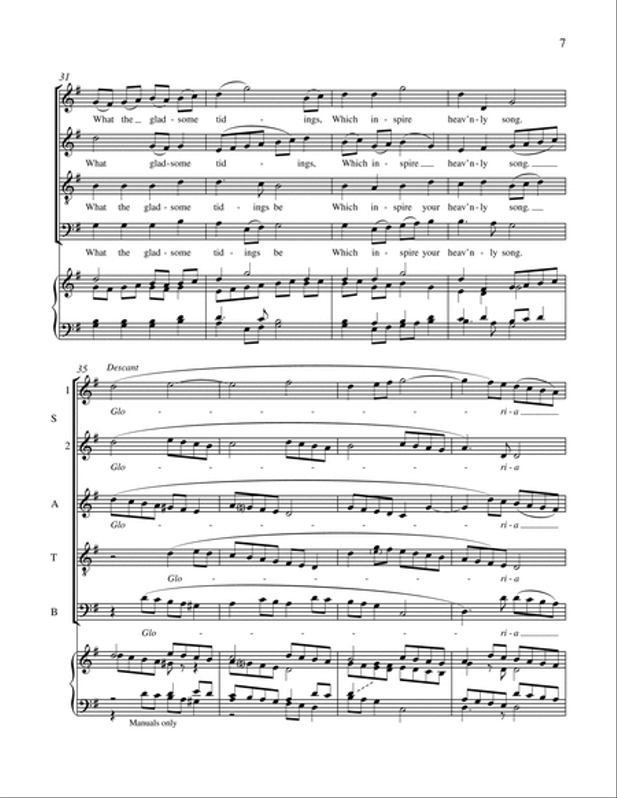 Carols of the Nativity: 7. Angels We Have Heard on High SSATBB scores gallery preview page 6