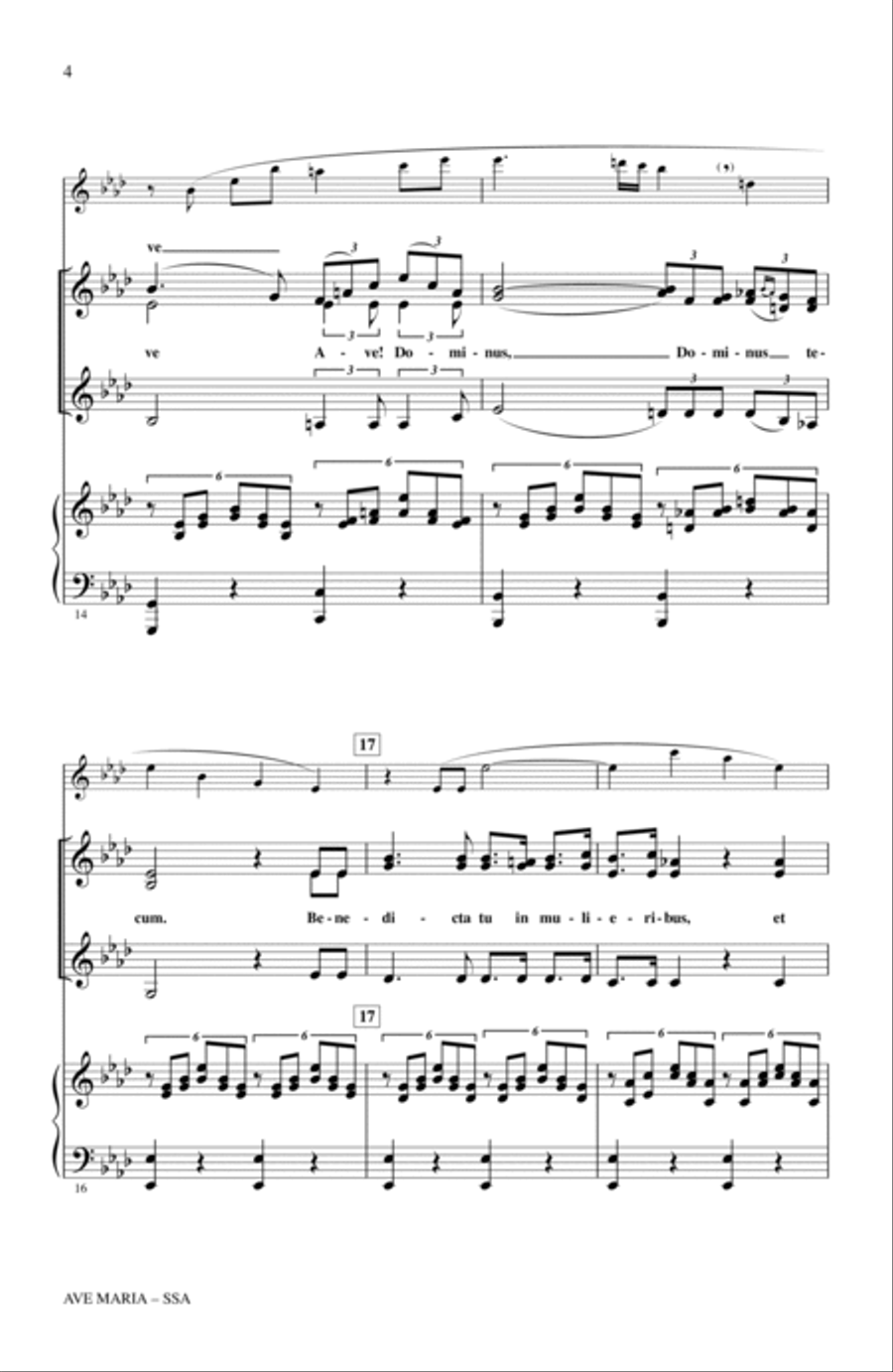 Ave Maria Ave Maria SSA scores gallery preview page 3