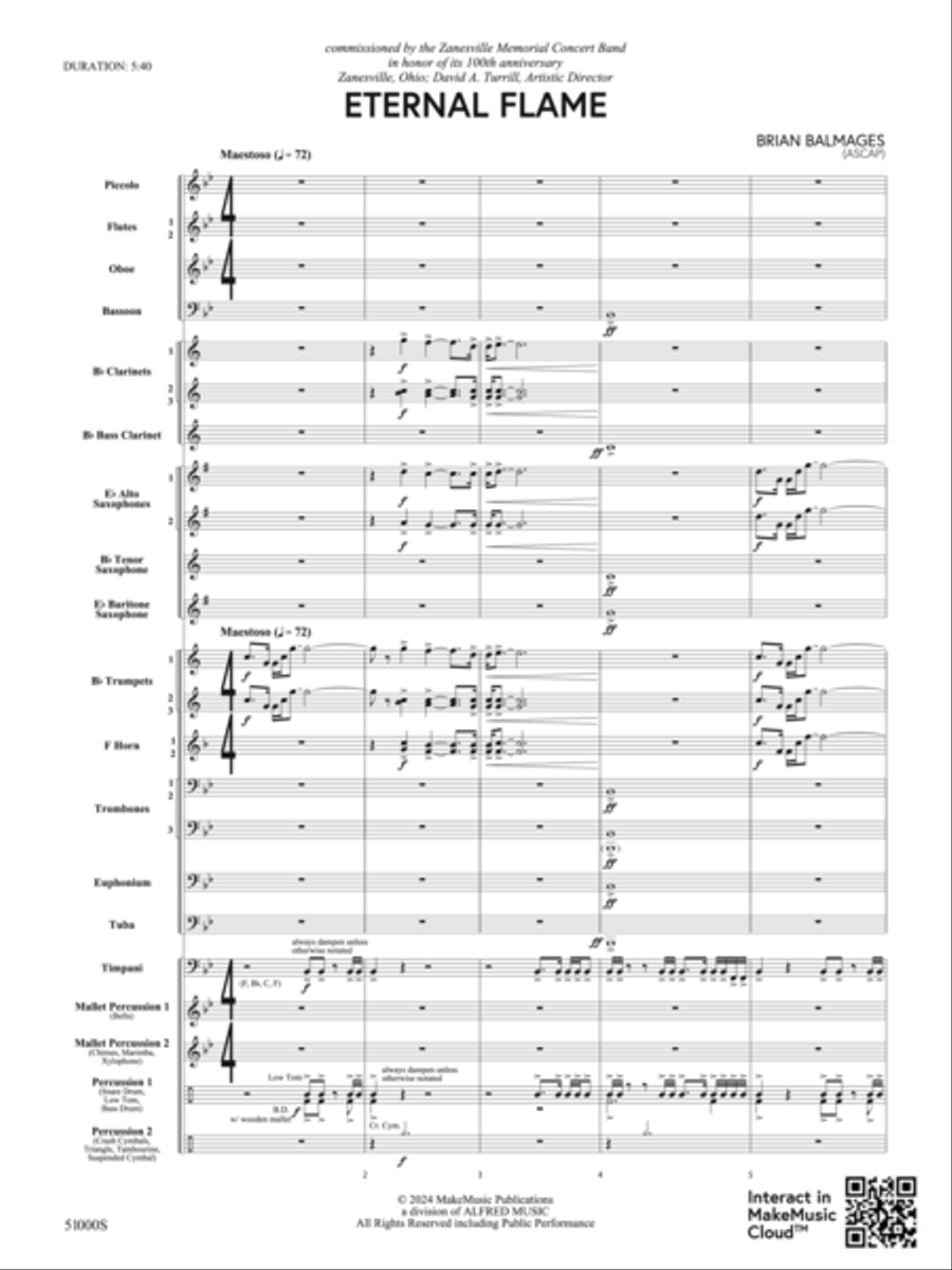 Eternal Flame: Score Concert Band scores gallery preview page 3