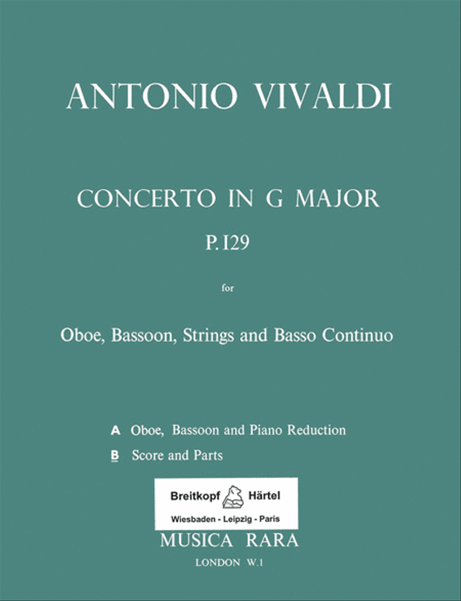 Concerto in G major RV 545 Basso Continuo scores gallery preview page 1