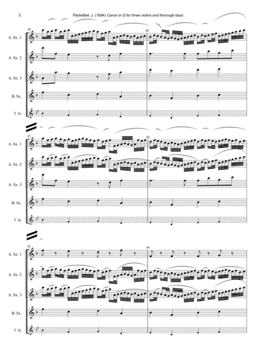 J. Pachelbel - Canon in D-dur, arr. for Sax Quartet image number null