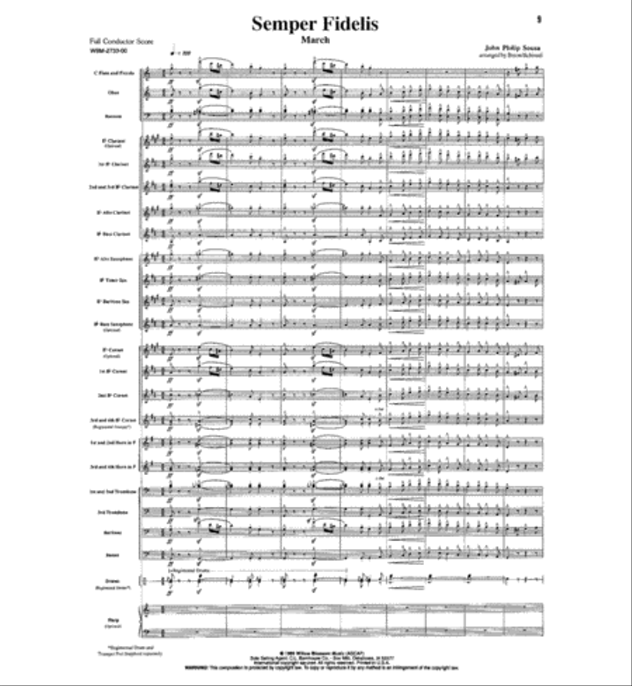 Semper Fidelis Semper Fidelis Concert Band scores gallery preview page 2