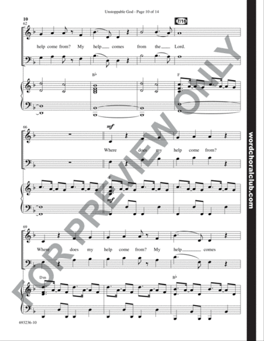 Unstoppable God - Anthem 4-Part scores gallery preview page 11