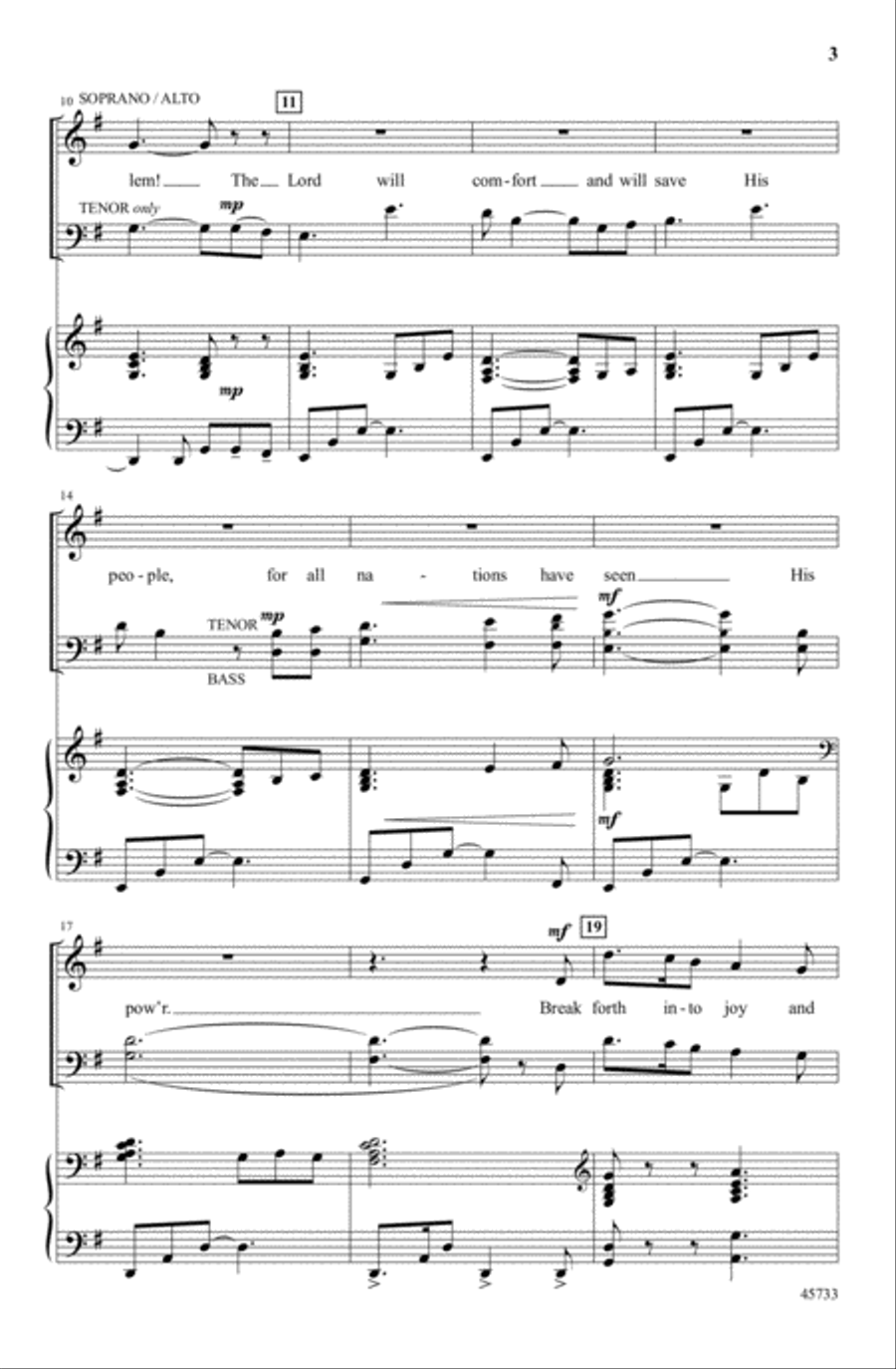 Break Forth into Joy 4-Part scores gallery preview page 3