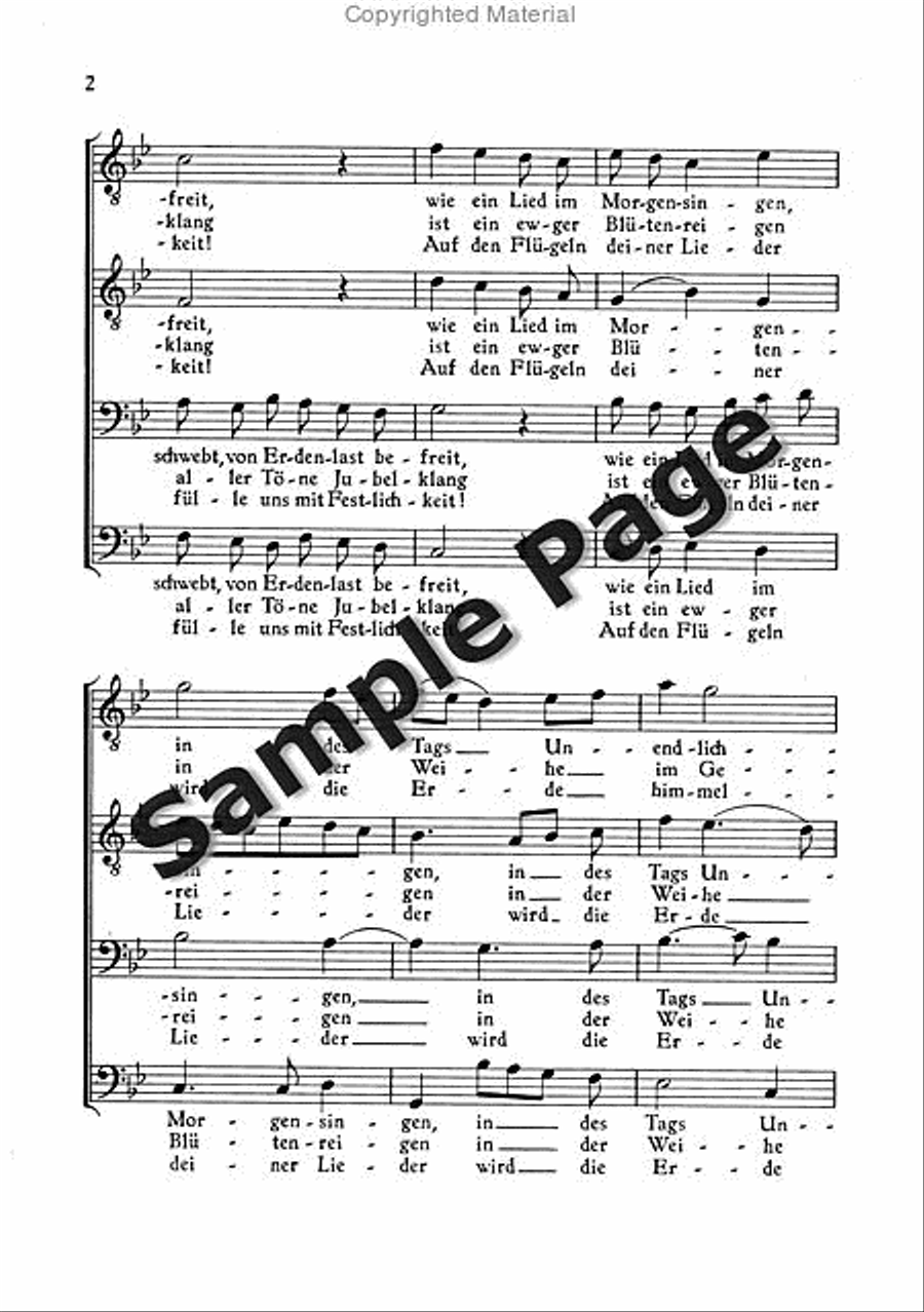 Gwinner V Freude Hebt D L Schwingen Men's Choir scores gallery preview page 3