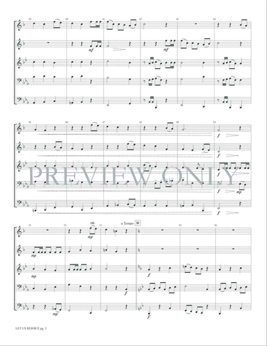 Let Us Rejoice Let Us Rejoice Brass Ensemble scores gallery preview page 5