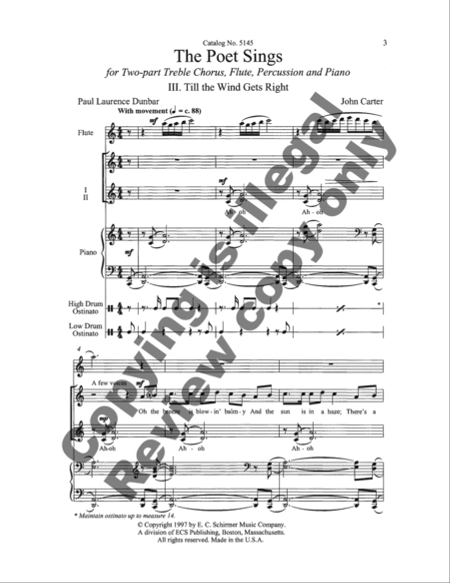 The Poet Sings: 3. Till the Wind Gets Right SA scores gallery preview page 7