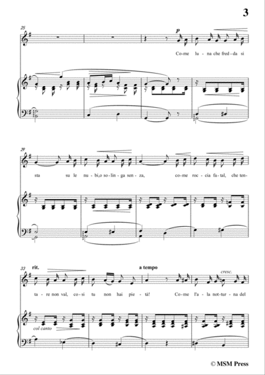 Tosti-Io voglio amarti! In G Major,for Voice and Piano Voice Solo scores gallery preview page 5