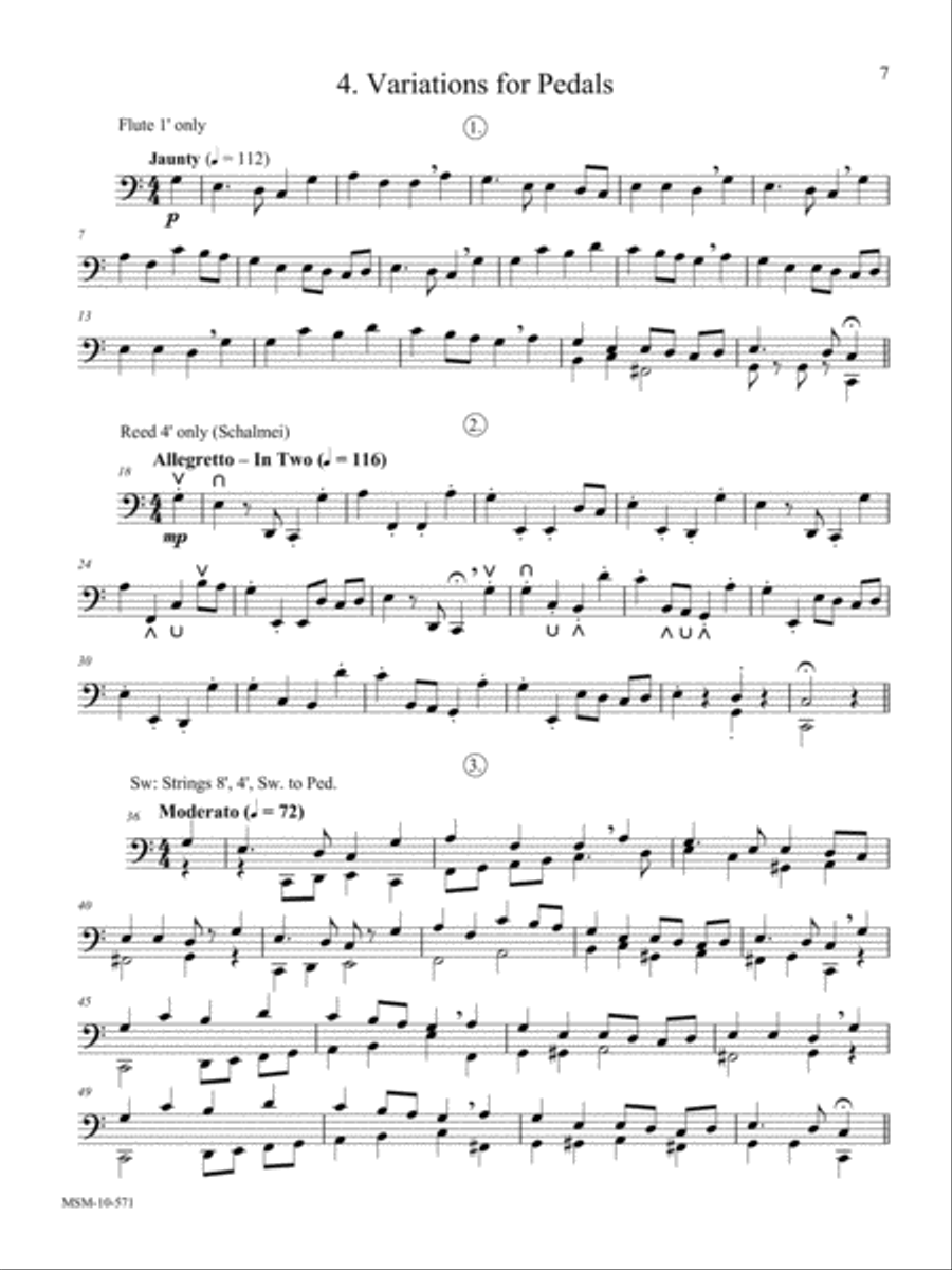Partita on He Leadeth Me Organ scores gallery preview page 5