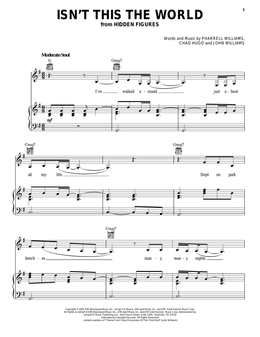 Isn't This The World Piano, Vocal, Guitar scores gallery preview page 1