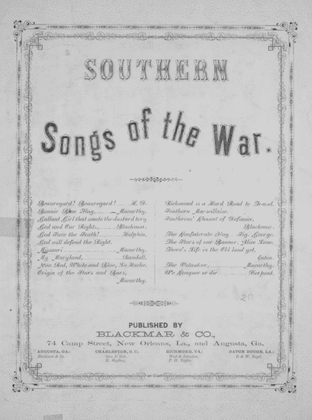 Southern Songs of the War. Missouri