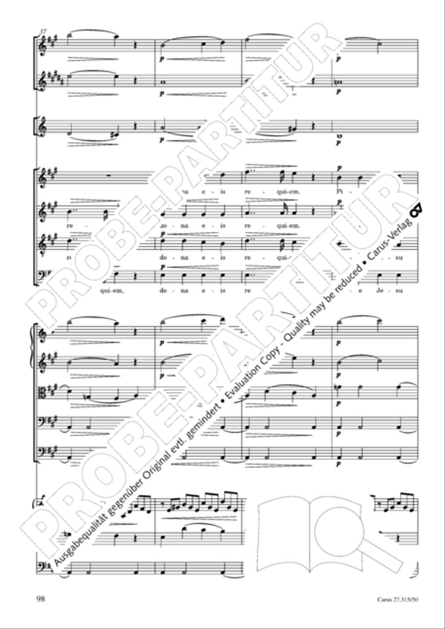 Requiem in C major 4-Part scores gallery preview page 101