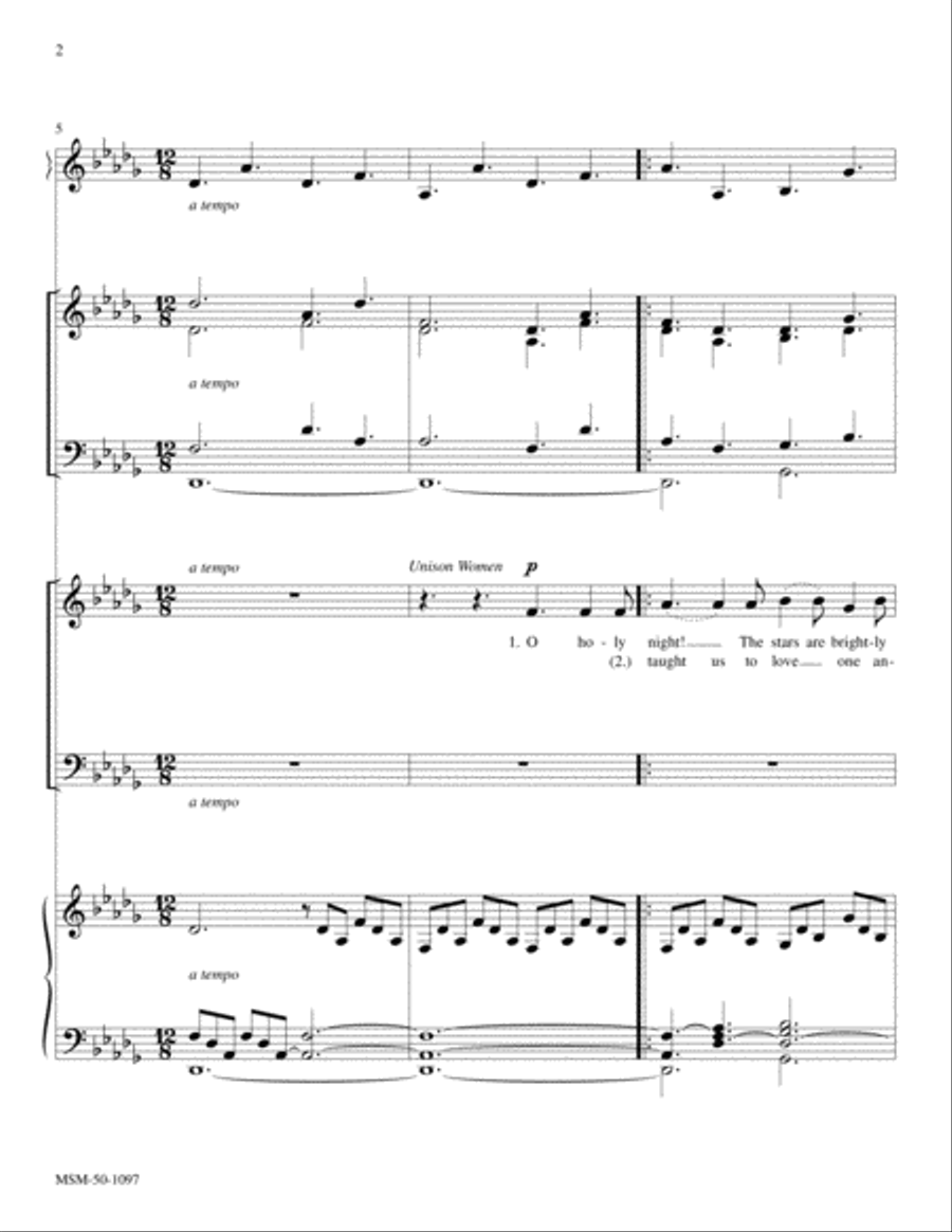 O Holy Night Choir scores gallery preview page 2