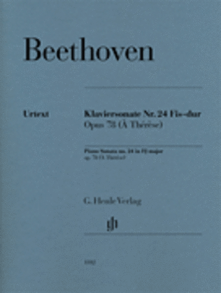 Book cover for Piano Sonata No. 24 in F-sharp Major, Op. 78 (À Thérèse)