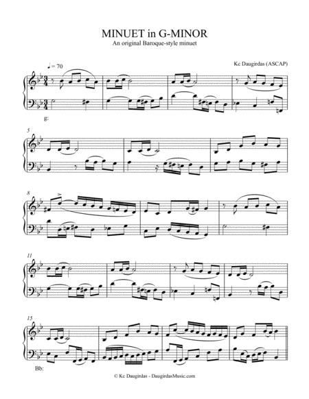 Minuet in G-minor - Baroque-style minuet [solo piano] image number null