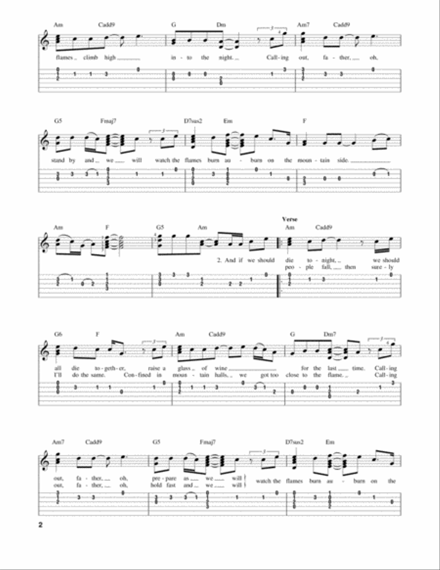 I See Fire (from The Hobbit) Acoustic Guitar scores gallery preview page 2