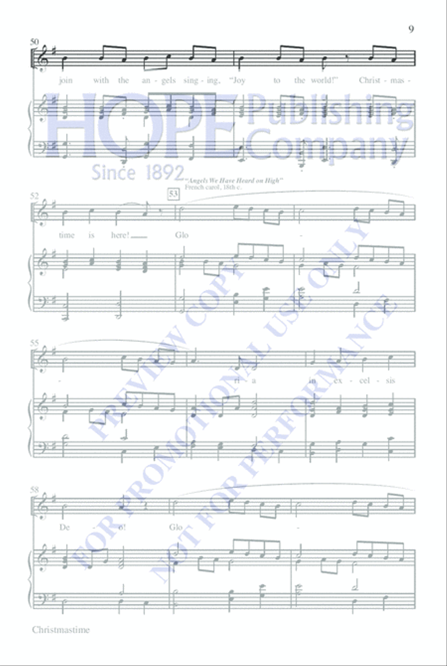 Christmastime Unison Choir scores gallery preview page 8