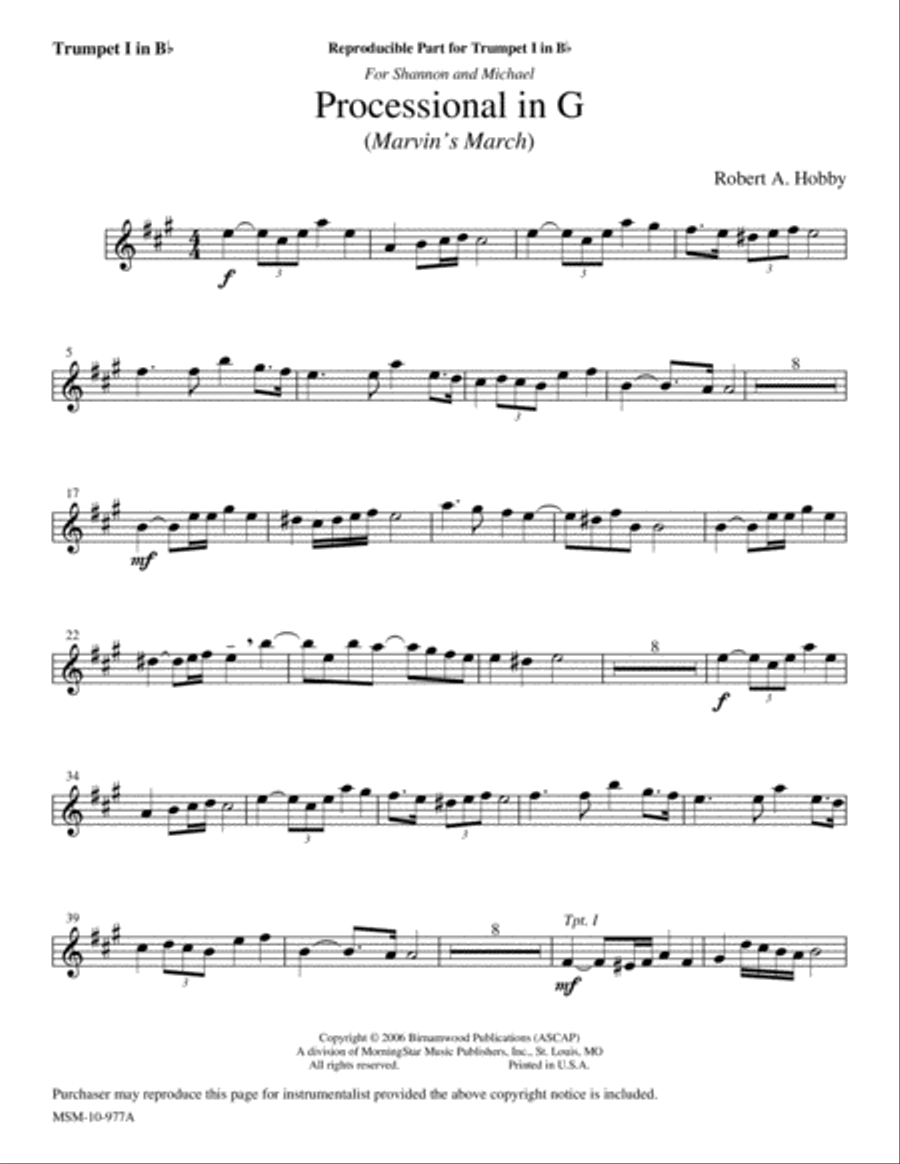 Trumpet Tunes for Organ (Downloadable Trumpet Parts) Trumpet scores gallery preview page 2