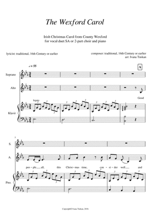 The Wexford Carol for SA and piano