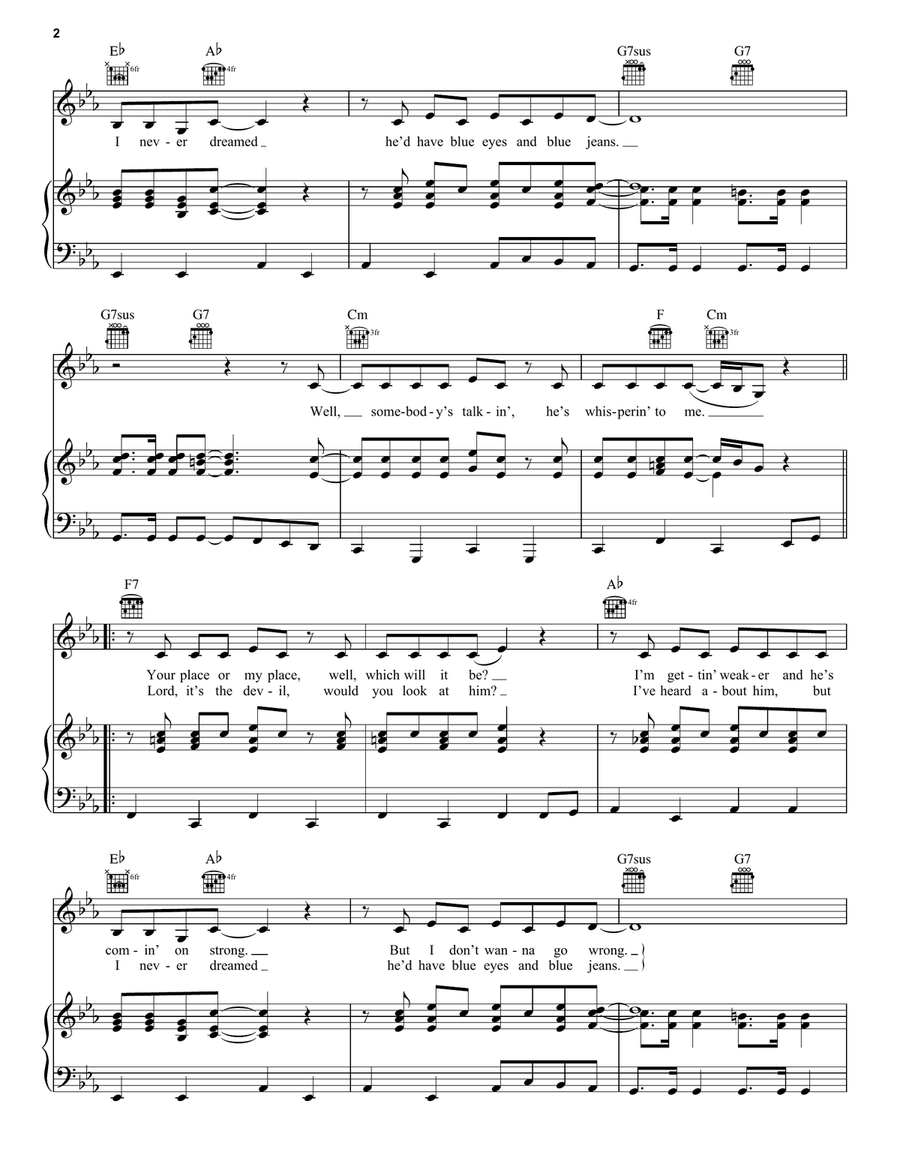 Somebody's Knockin' Somebody's Knockin' Piano, Vocal, Guitar scores gallery preview page 2