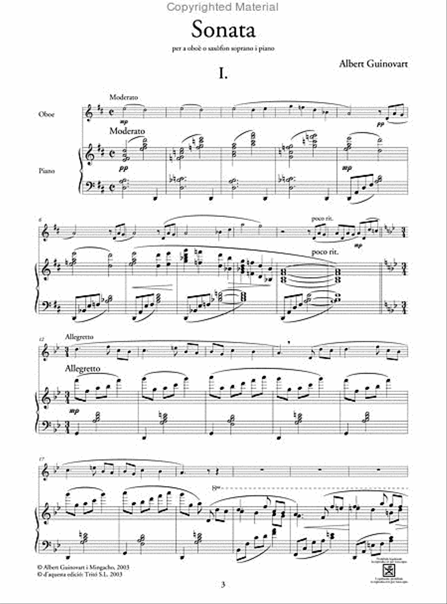 Sonata per a oboè i piano Oboe scores gallery preview page 2