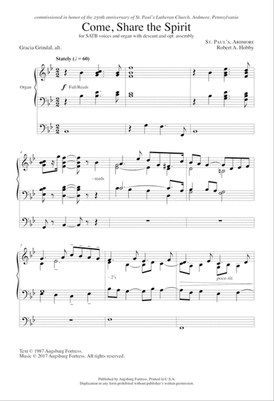 Come Share the Spirit 4-Part scores gallery preview page 2