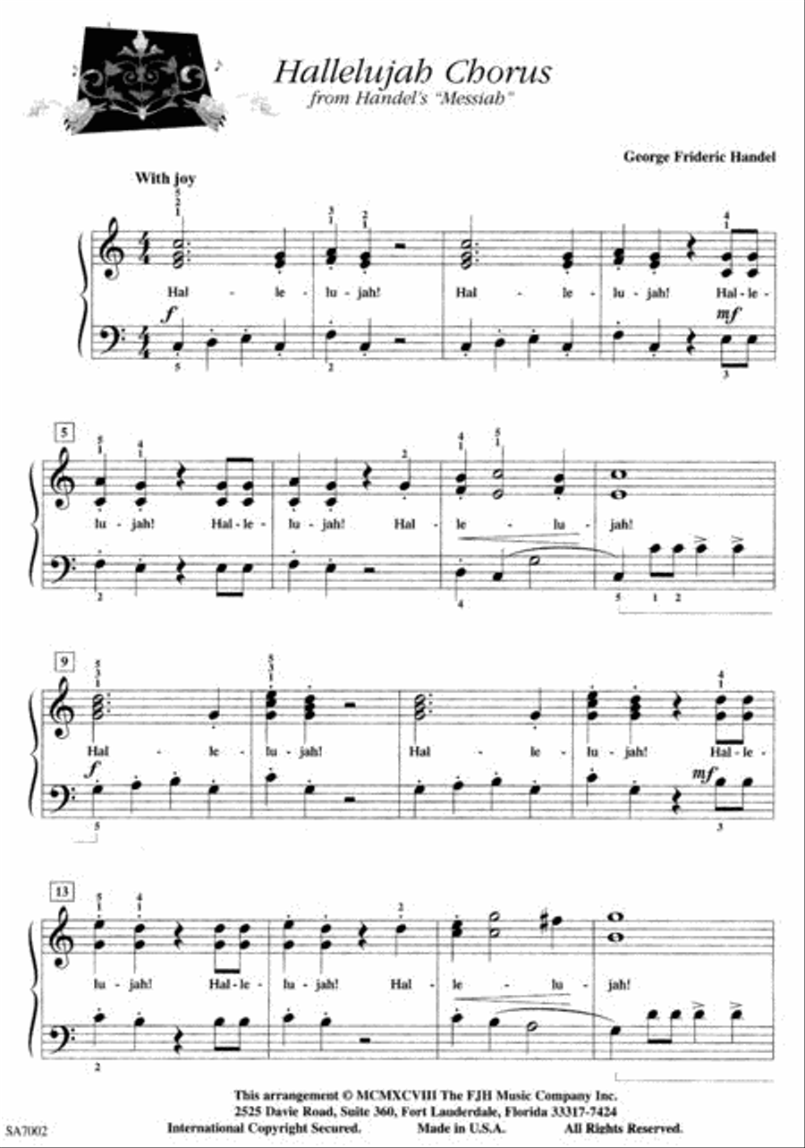 Hallelujah Chorus Hallelujah Chorus Piano Method scores gallery preview page 2