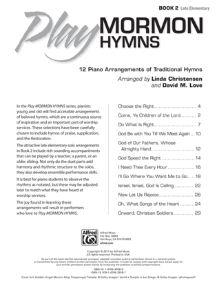 Book cover for Play Mormon Hymns, Book 2: 12 Piano Arrangements of Traditional Hymns