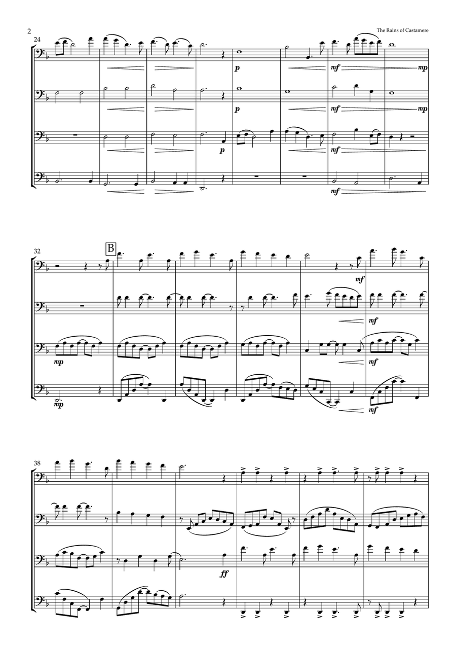 The Rains Of Castamere Brass Ensemble scores gallery preview page 2